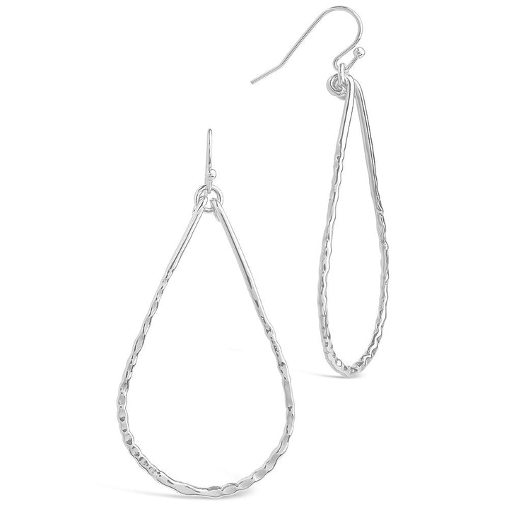 Hammered Teardrop Dangle Earring