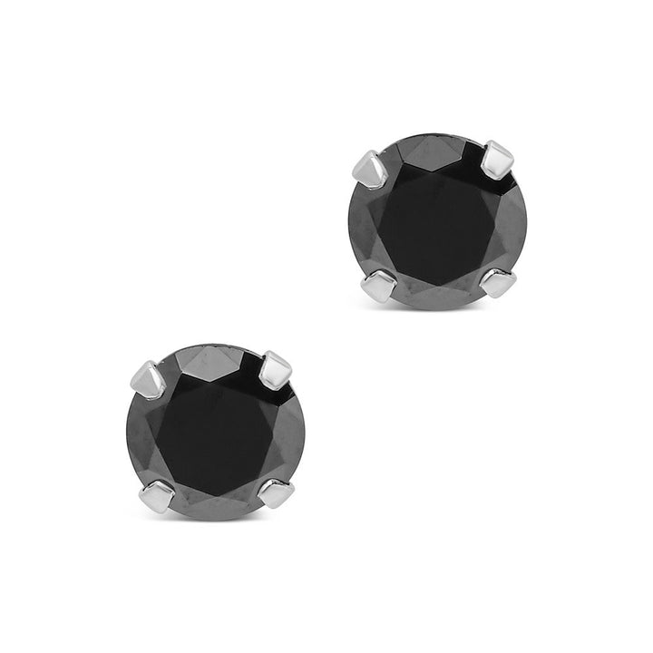 Sterling Silver 7mm Rainbow CZ Studs