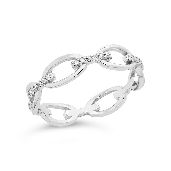 Sterling Silver Open Chain Link Ring