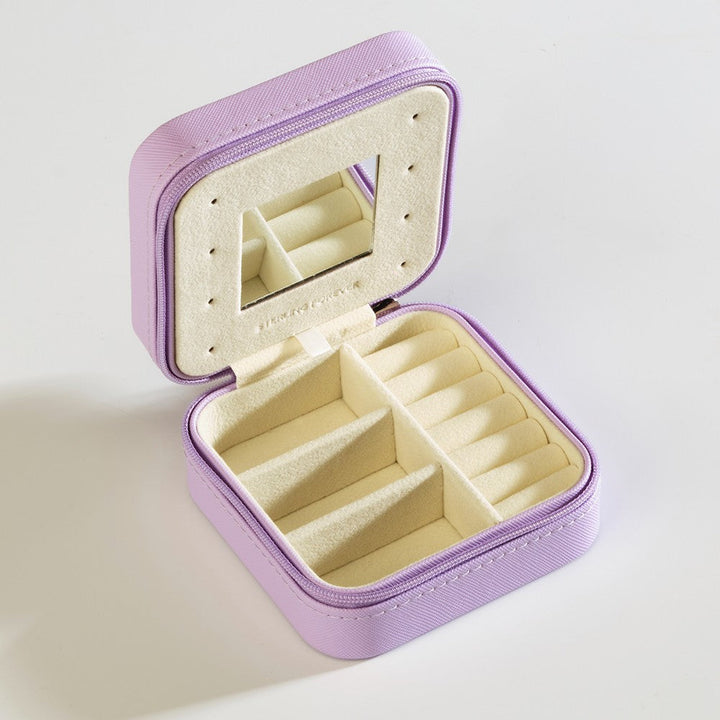 Square Jewelry Travel Case - Purple