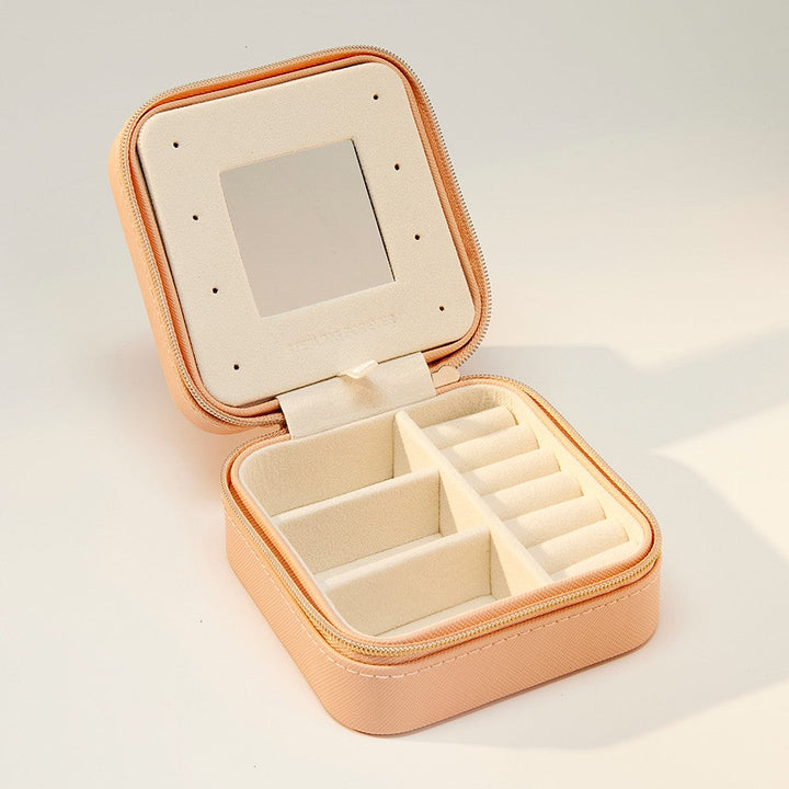 Square Jewelry Travel Case - Rose